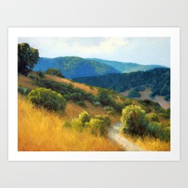 California Hills Art Print | Painting, Northerncalifornia, Oil, Californiahills, California, Goldenhills 