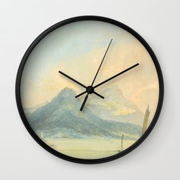 Joseph Mallord William Turner From the Isola Borromena, Lago Maggiore Wall Clock