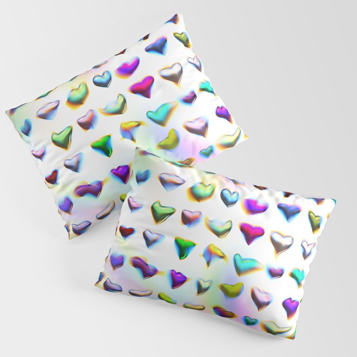 Distorted Hearts Pillow Sham