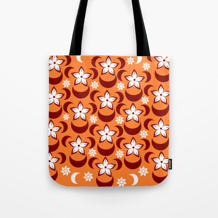 Orange floral fantasy Tote Bag by CocoDes | Society6