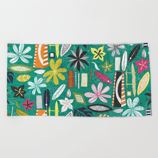 beachy jade Beach Towel