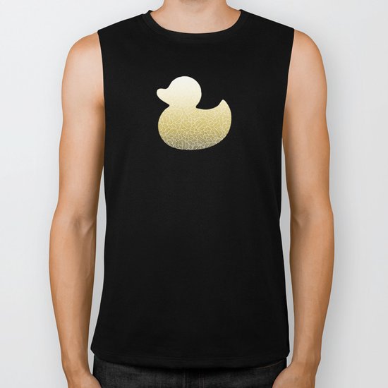 Ombre yellow and white swirls doodles Biker Tank