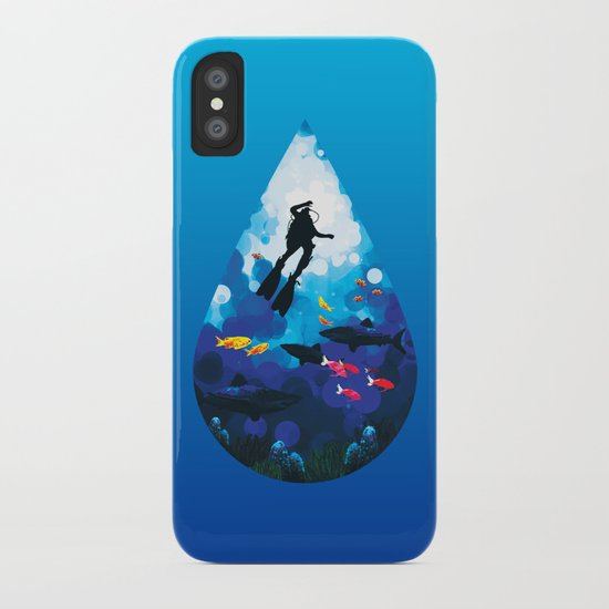 Diver of the Blue iPhone Case