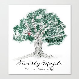 Twisty Maple Custom Illustration Canvas Print
