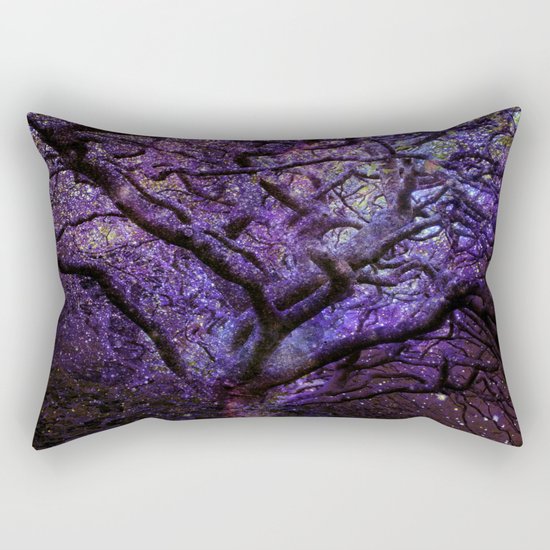 Mystic Tree of Knowledge Purple Rectangular Pillow