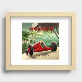 1930's Monaco Grand Prix Poster Recessed Framed Print