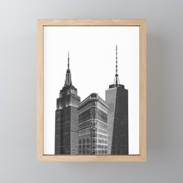 New York City Iconic Architecture | Black and White Framed Mini Art Print