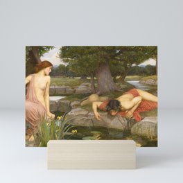 Echo & Narcissus by John William Waterhouse Mini Art Print