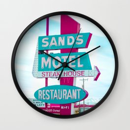 Sands Motel Retro Pop Art Wall Clock