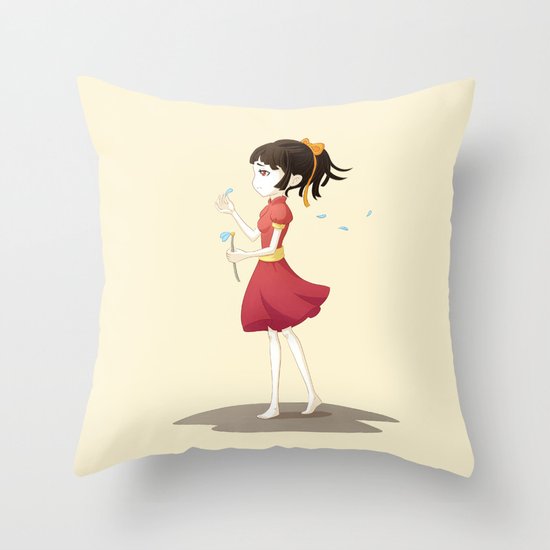 Loves me not Throw Pillow