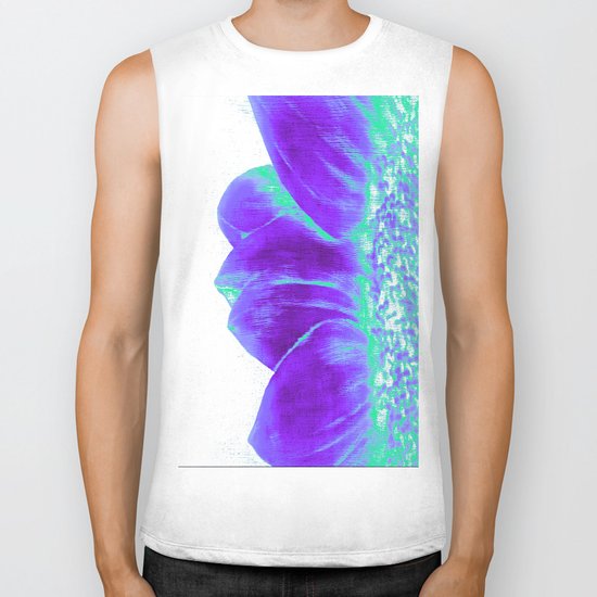 Sunflower Bright Violet & Mint Green Biker Tank