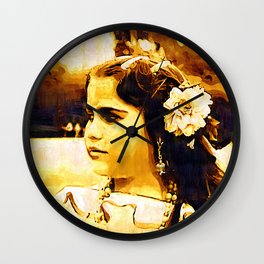 Vintage young gypsy Wall Clock