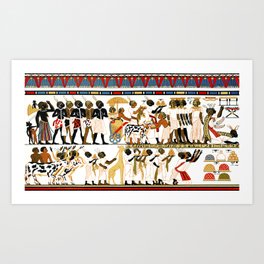 Hieroglyphics art Art Print