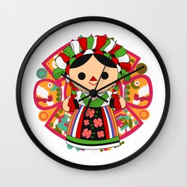 Maria 5 (Mexican Doll) Wall Clock