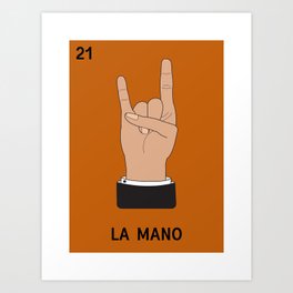 Texan Loteria - La Mano Kunstdrucke | Mexican, Graphicdesign, Hook Em, Loteria, Latino, Texas, Tejano, Curated, Longhorns, Digital 