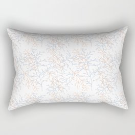 Twiggy Peach & Gray Rectangular Pillow