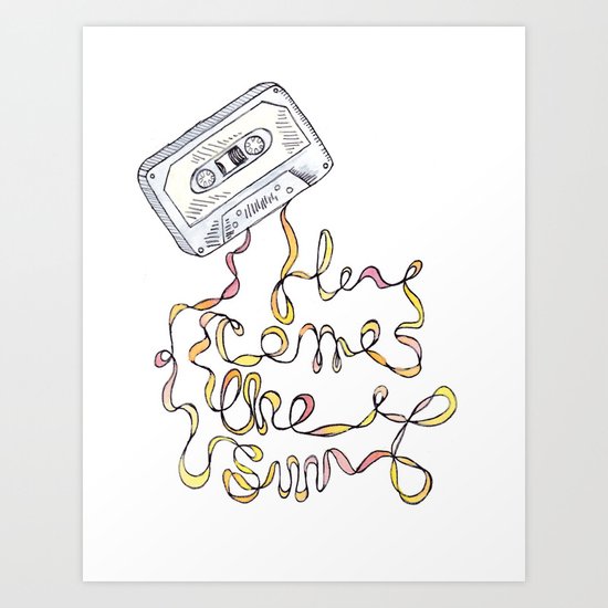 Here Comes the Sun in Colour Art Print