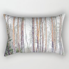 The shape of woods | Minimalist woodland Finland  Rectangular Pillow