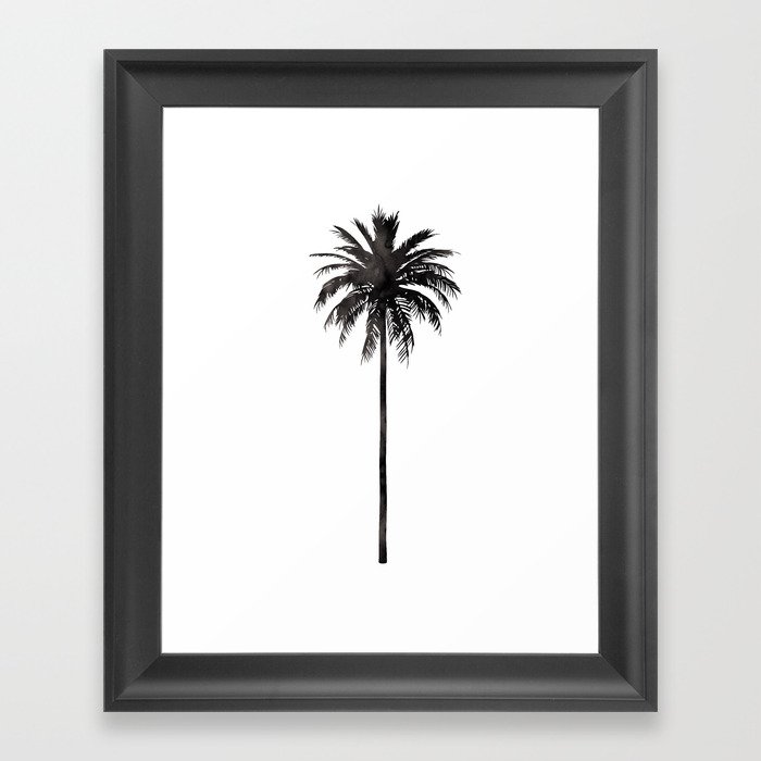 Watercolor Palm Tree Framed Art Print