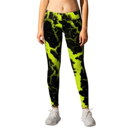 Cracked Space Lava - Yellow/Lime Leggings