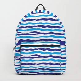 Blue Modern Pattern Art Design Backpack
