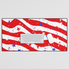 Patriotic Confetti Desk Mat