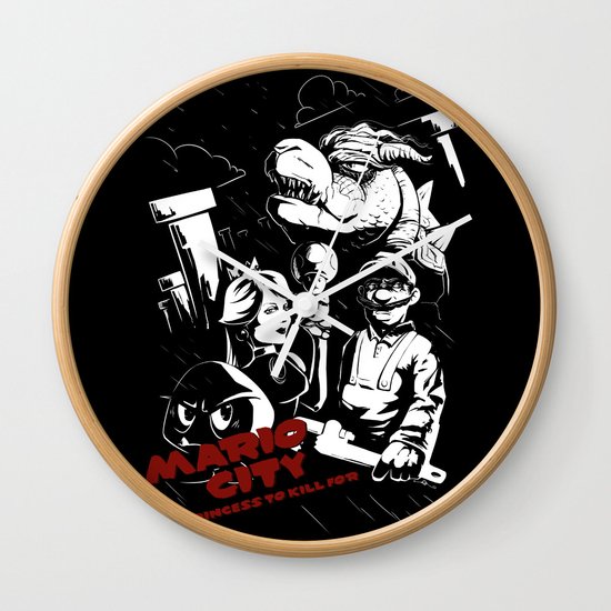 mario city Wall Clock