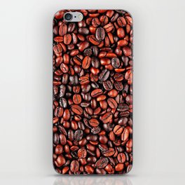 Coffee beans pattern iPhone Skin