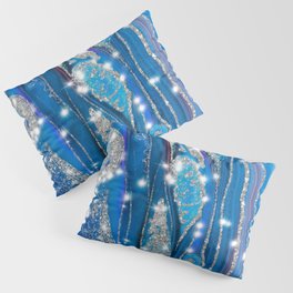 Royal Blue Agate Pattern Pillow Sham