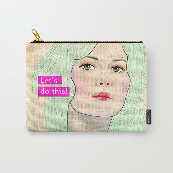 Green Hair Girl Carry-All Pouch
