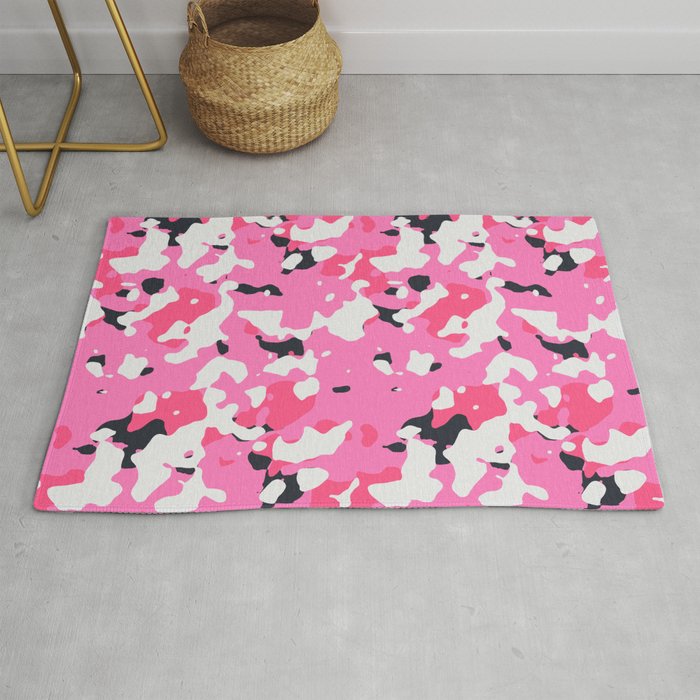 Pink Camouflage Rug