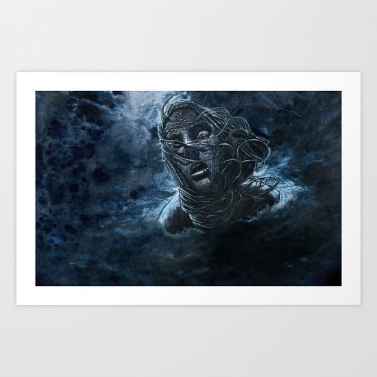 Open Water Horror Art Print