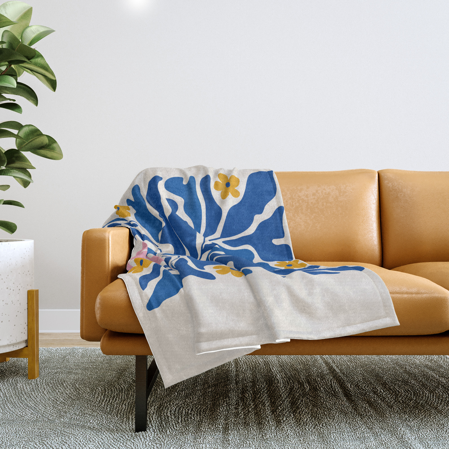 electric blue throw