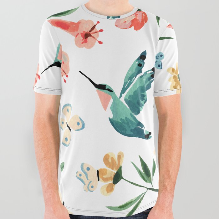 Hummingbirds All Over Graphic Tee