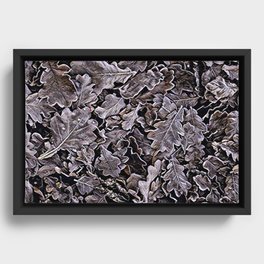 Brown Dried Leaves Artwork Print Framed Canvas