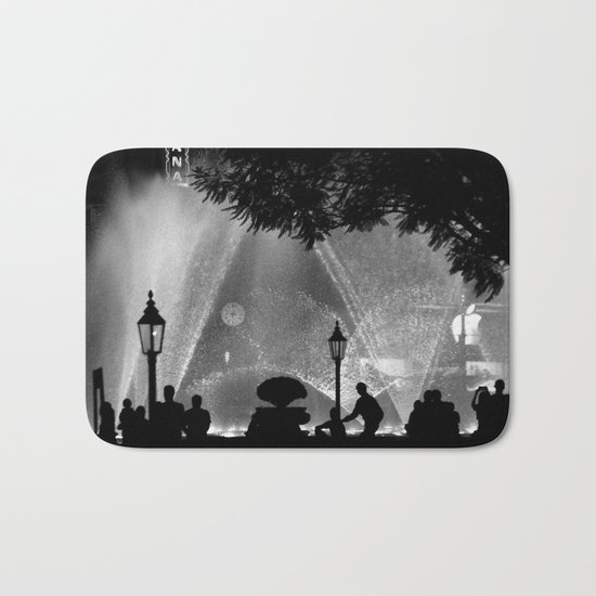 night time in the city Bath Mat