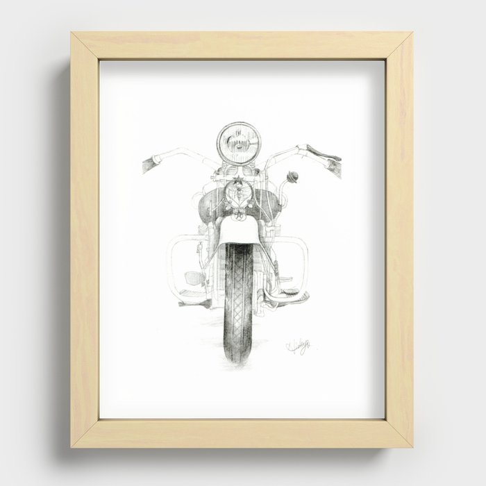 Motorcycle 1 Recessed Framed Print