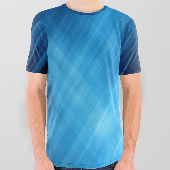 Blue Power All Over Graphic Tee