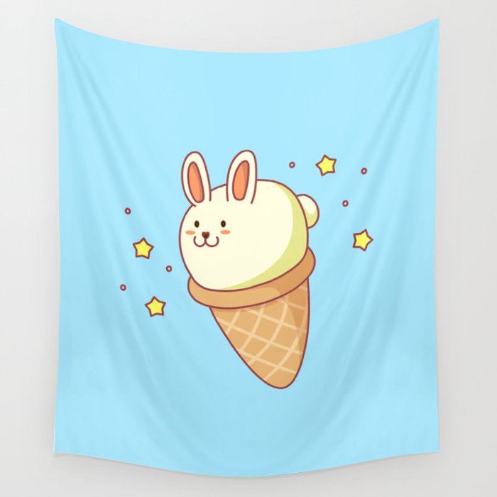 Bunny-lla Ice Cream Wall Tapestry
