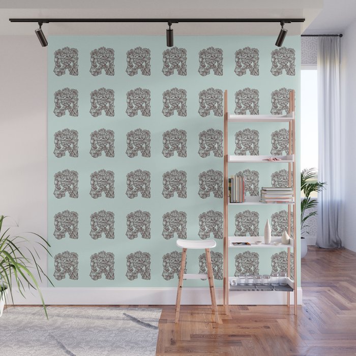 Ancient Golem Mythical Mythology Color Pattern Wall Mural