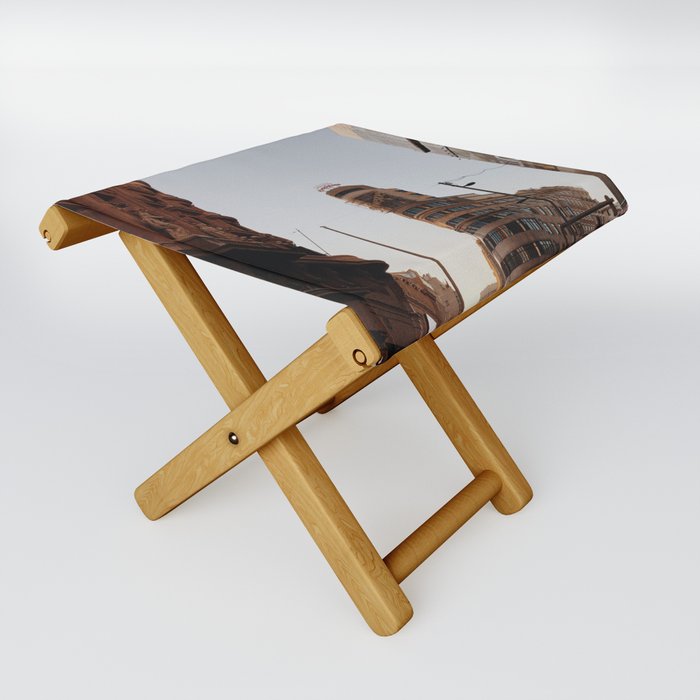 Spain Photography - Down Town In The Bright Evening Folding Stool