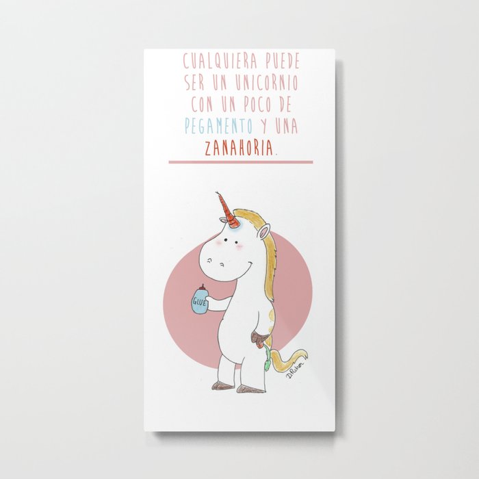 Happy Unicorn Metal Print