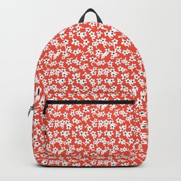 70s Floral in Red, Vintage Floral, Flowery Pattern Backpack