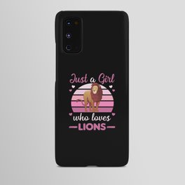 Just A Girl Who Loves Lions Cute Lion Big Cat Android Case