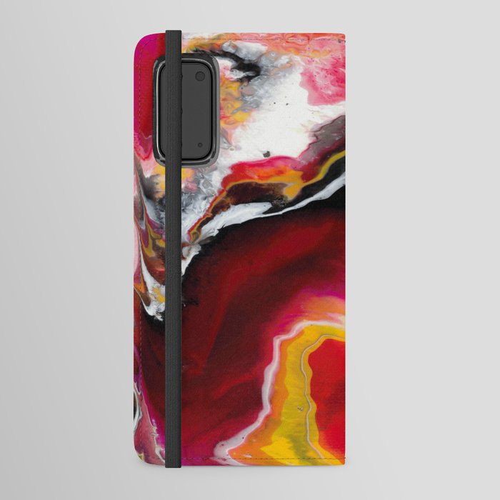 Abstract Red Fluid Android Wallet Case