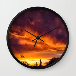 Arizona Sunset 042 Wall Clock