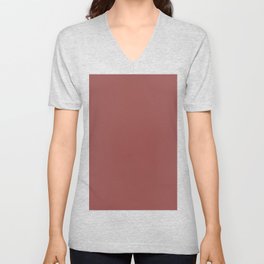 Color of the year 2015 Marsala - Pink Brown V Neck T Shirt