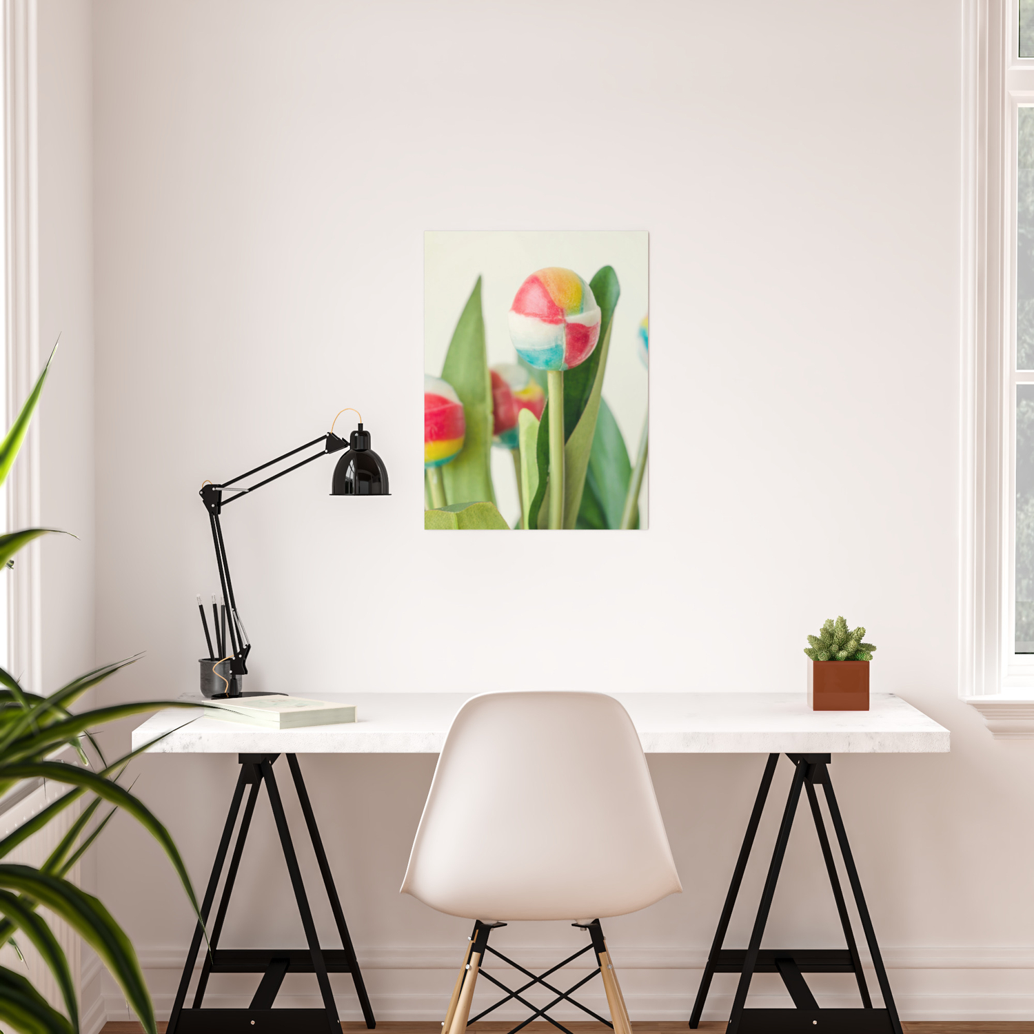 Lollipop Bouquet Little Girl Room Decor Wall Art Print Girl