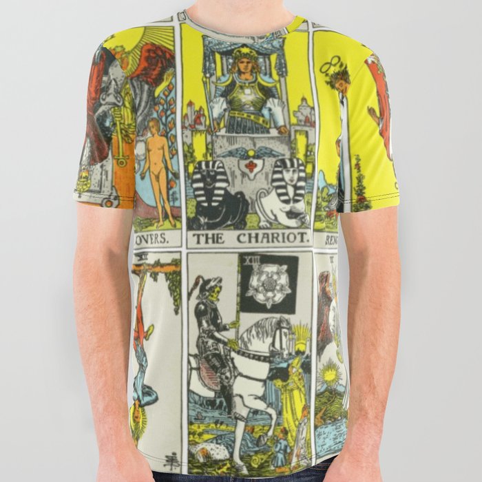 Tarot Card Collage All Over Graphic Tee