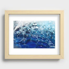 blue bubbles Recessed Framed Print
